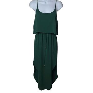 Chic Forest Green High Low Dress